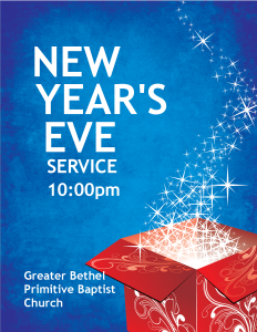 New Years Eve Church Flyer